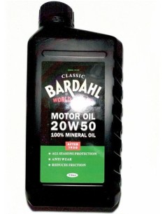 BARDAHL Classic Motor Oil SAE 20W50 100% Minerale Per Lubrificante Motori Auto D'epoca Dopo 1950 1 LT