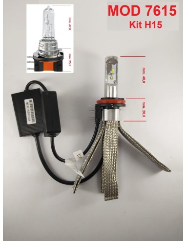 Kit Led H15 Drl Abbaglianti Fiesta Parabola 2018