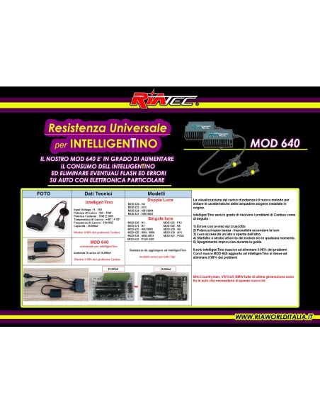 Resistenza Kit No Flash per H7 H1 H4 H11 intelligentino