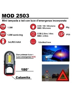 Mini Torcia Led Multifunzione