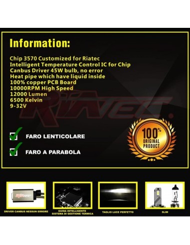 Kit Led Anabbaglianti 500 Parabola