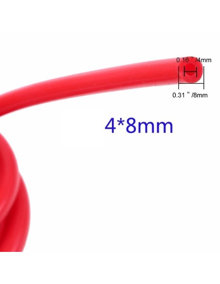 Tubo al Silicone Giallo 0.5 MT 4x8
