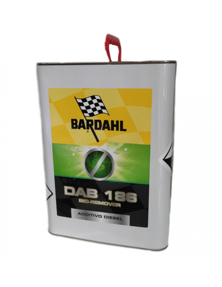 BARDAHL DAB 186 Bio Remover Anti Batterico Ad Ampio Spettro D'Azione Per Gasolio Diesel Contro Batteri Funghi Alghe 5 LT