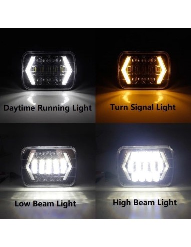 Kit Fari Full Led Misura Rettangolare 2 Pz