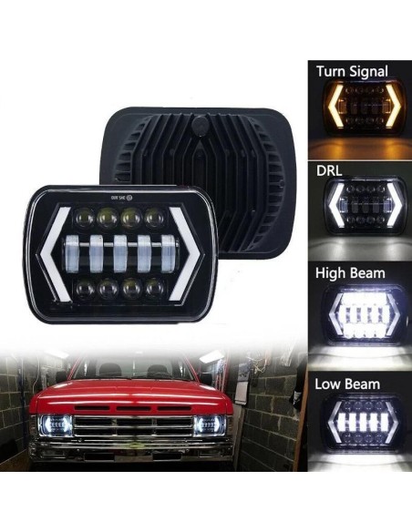Kit Fari Full Led Misura Rettangolare 2 Pz