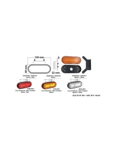 Luci ingombro Led Rosso universali 12V 24 V