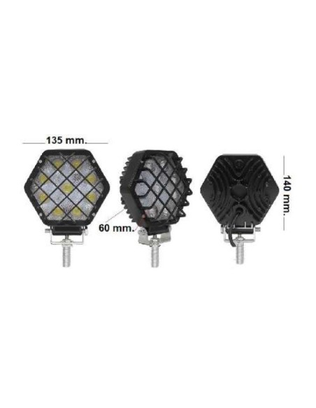 Faretto universale griglia di protezione 12V-24V 27W