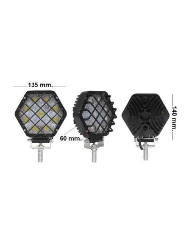 Faretto universale griglia di protezione 12V-24V 36W
