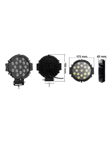 Faretto universale Tondo 12V-24V 51W