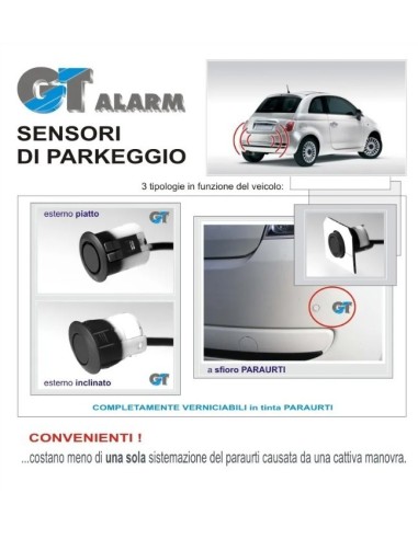 Kit 4 sensori di parcheggio Gt Allarm
