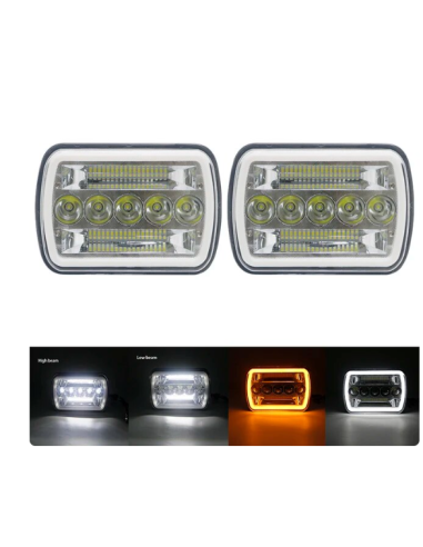Kit Fari Full Led Misura Rettangolare 2 Pz