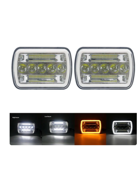 Kit Fari Full Led Misura Rettangolare 2 Pz