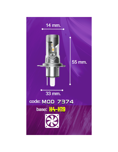 Kit Led RotaXFan H4 H19