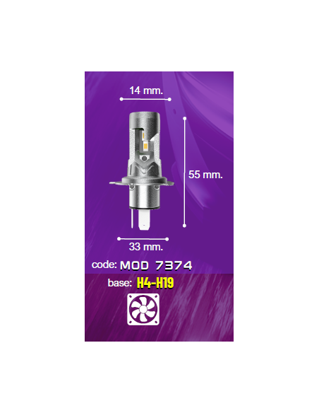 Kit Led RotaXFan H4 H19