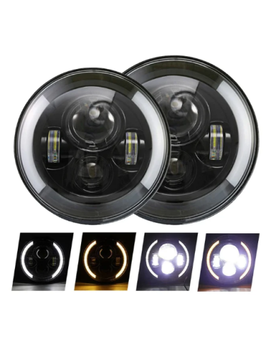 Kit Fari Full Led Freccia Misura Tondo BLACK 2 Pz