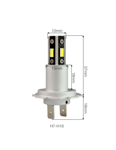 Lampadine led H7 H18 iLuz 360 faro lenticolare