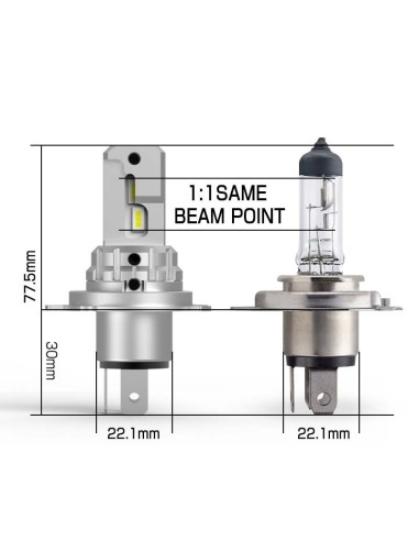 Kit Headlight SIMPLY OEFIT H4-H19 (2PCS)