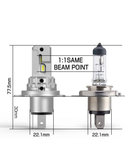 Kit Headlight SIMPLY OEFIT H4-H19 (2PCS)