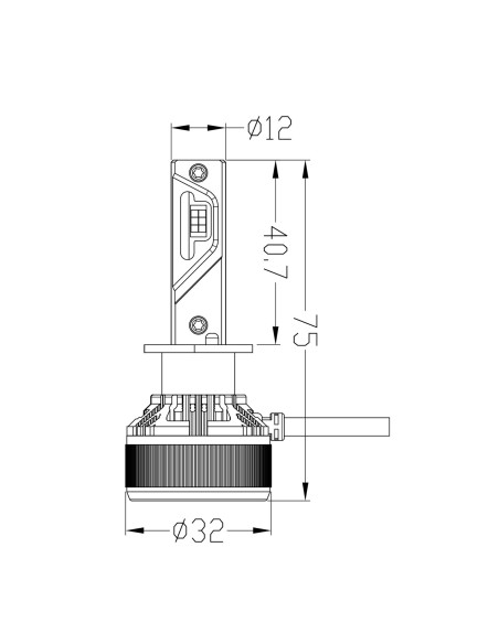 Kit Headlight LUMI-X 9-60V per H1 (2PCS)