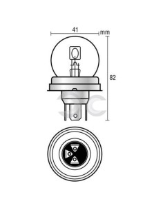 Portalampade conversione H4/P46t 2