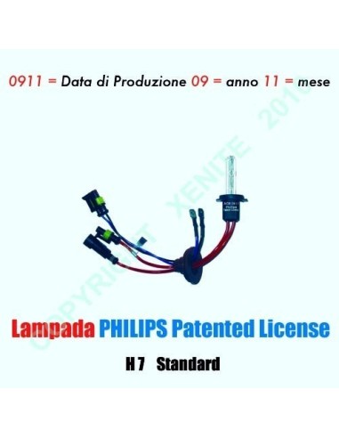 lampade Xeno in H7R Corta 6000K 35W