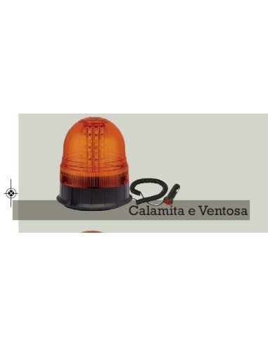 Faro lampeggiante a led Calamita e Ventosa