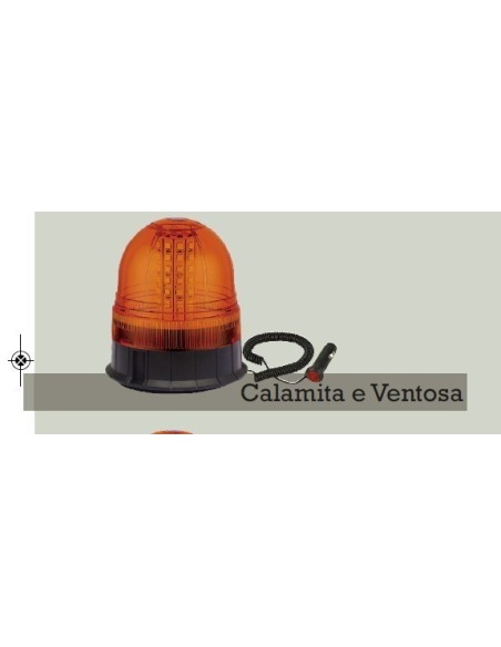 Faro lampeggiante a led Calamita e Ventosa