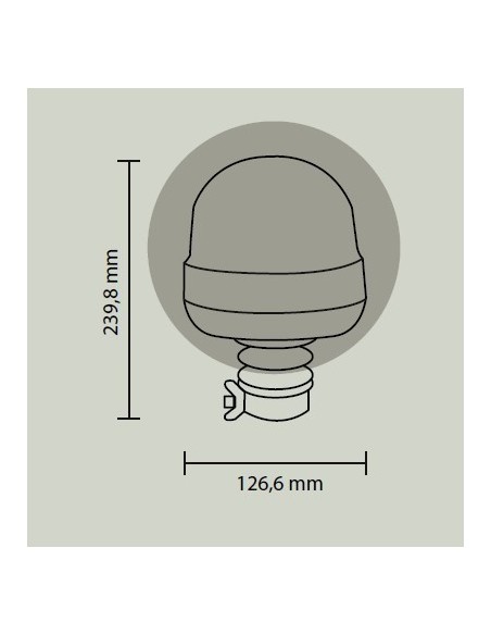 Faro lampeggiante a led Flessibile
