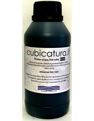 1 LT. Primer ATOSSICO acqua - colore - FAST CUBIC - NERO