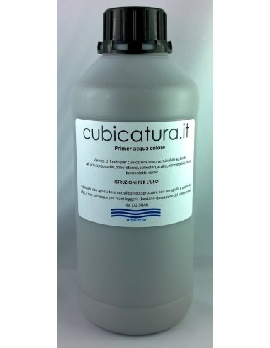 1 LT. Primer ATOSSICO acqua - colore - FAST CUBIC - GRIGIO MEDIO