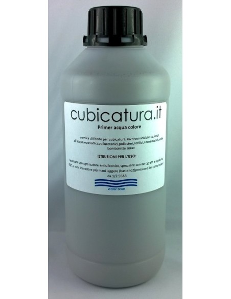1 LT. Primer ATOSSICO acqua - colore - FAST CUBIC - GRIGIO MEDIO
