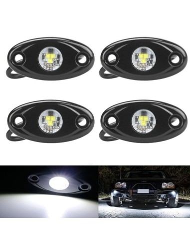 4 Pz Universale 9 W LED Roccia IP67 COLORE BIANCO