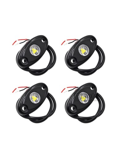 4 Pz Universale 9 W LED Roccia IP67 COLORE BIANCO
