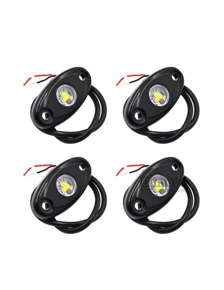 4 Pz Universale 9 W LED Roccia IP67 COLORE BIANCO