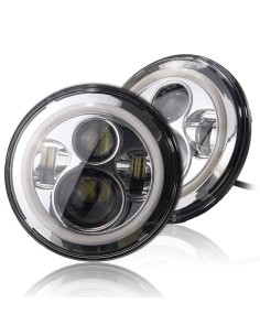 Kit Fari Full Led tondo Cromo 2 Pz