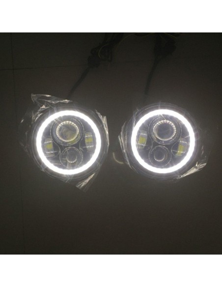 Kit Fari Full Led Freccia Misura Tondo CROMO 2 Pz