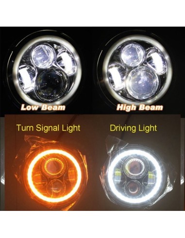 Kit Fari Full Led Freccia Misura Tondo CROMO 2 Pz