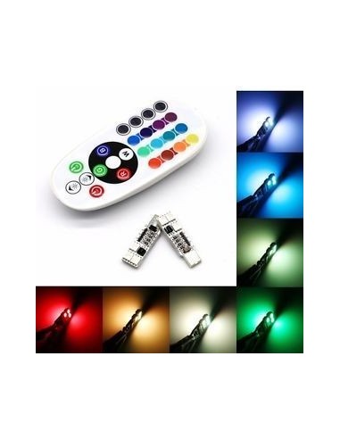 Lampada Led t10 RGB con Telecomando