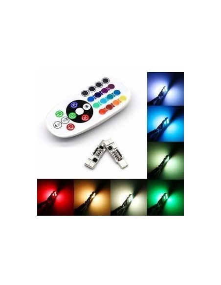 Lampada Led t10 RGB con Telecomando