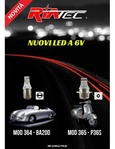Lampada Anabbaglianti BA20D in 6 volt