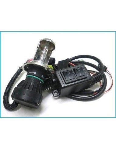 Lampada Xeno in H4 8000K 35W con cablaggi Interuttori