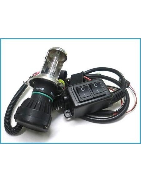 Lampada Xeno in H4 8000K 35W con cablaggi Interuttori