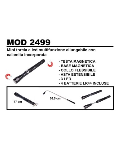 Mini Torcia Led Multifunzione