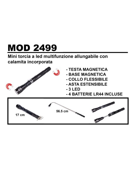 Mini Torcia Led Multifunzione